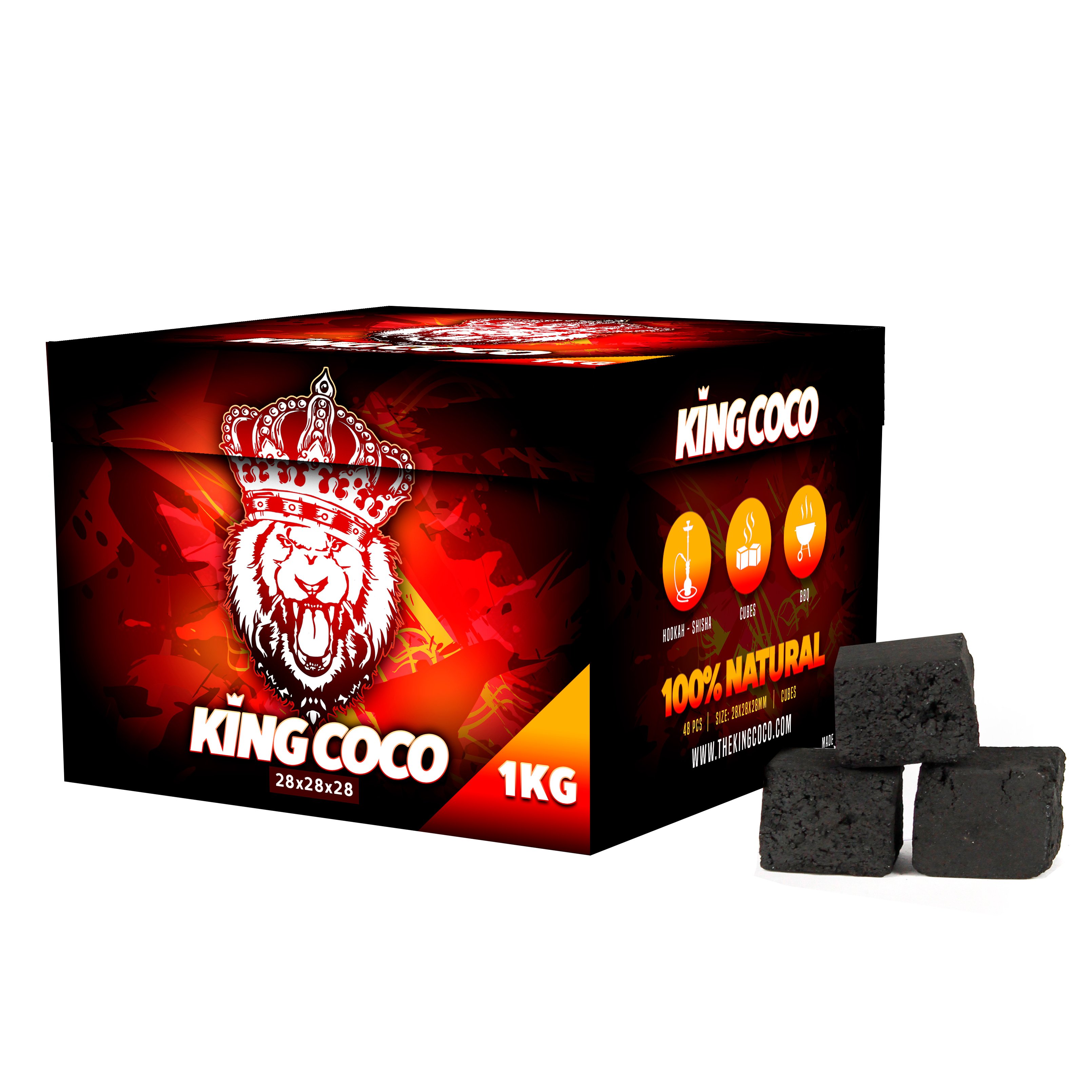 Carbón de Cachimba King Coco 1kg